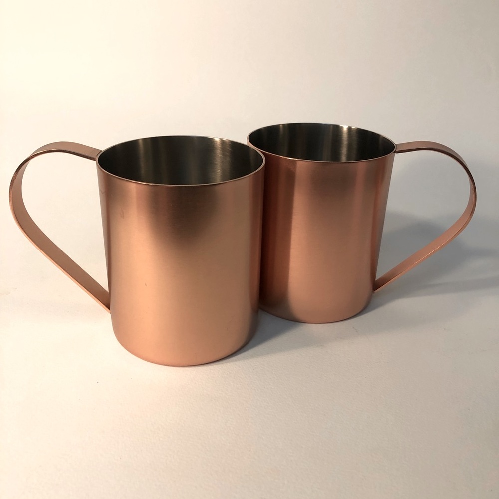 Crate and Barrel Copper Moscow Mule Mugs